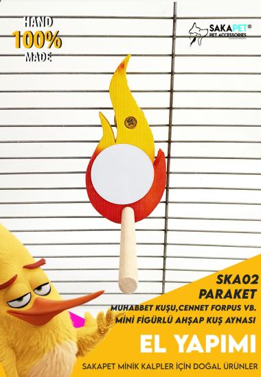 SKA01 - Mini figürlü Kuş Aynası SKA02 ALEV  Modelli 